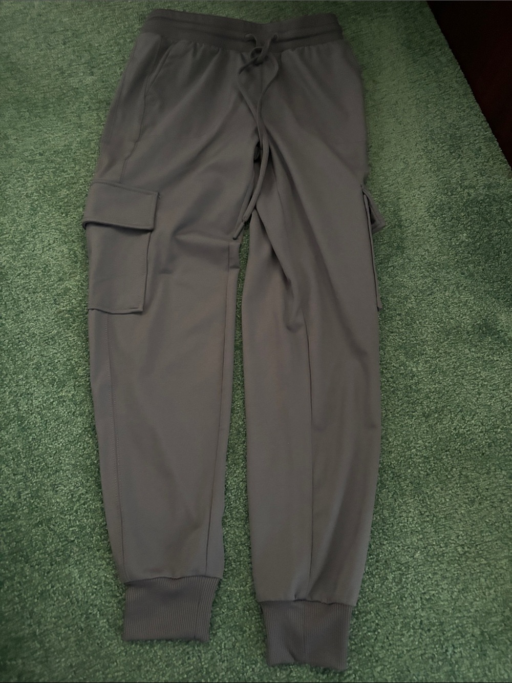 Rachel Zoe XS Blue Gray Cargo Joggers Soft Lounge Pants Utility Pockets Like New
